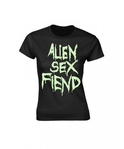 Alien Sex Fiend Women's T Shirt - Logo (Glow) $12.25 Shirts